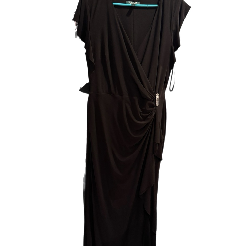 Ralph Lauren Elegant Black Asymmetrical Dress